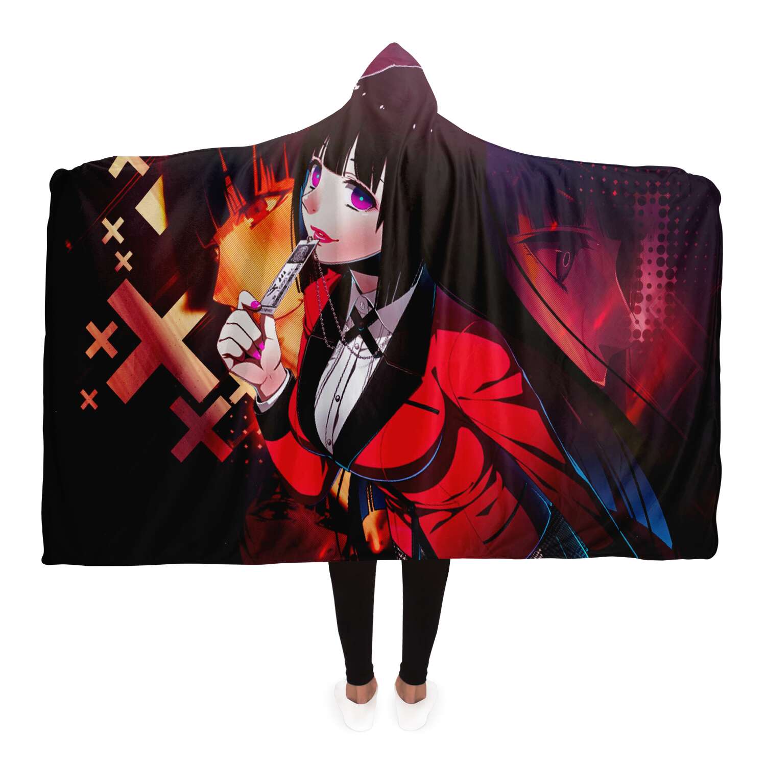 New Kakegurui Hooded Blanket